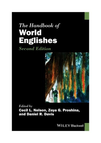 The Handbook Of World Englishes 2nd Edition Cecil L Nelson Zoya G Proshina