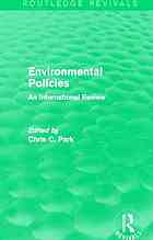Environmental Policies An International Review Park Chris C