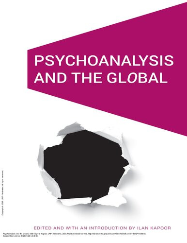 Psychoanalysis And The Global Ilan Kapoor