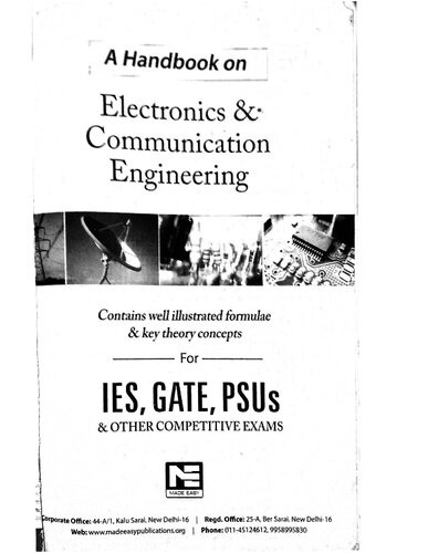 A Handbook For Electronics Engineering 1st Edition Me Editorial Board