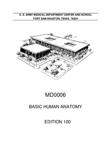 Us Subcourse Md0006 Ed 100 Basic Human Anatomy 100th Edition Us Army Medical Corps