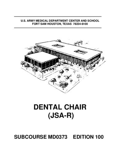 Dental Chair Jsar Md0373 100th Edition Us Army Medical Department