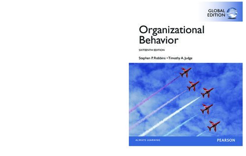 Organizational Behaviour Global Edition 16th Edition Stephen P Robbins