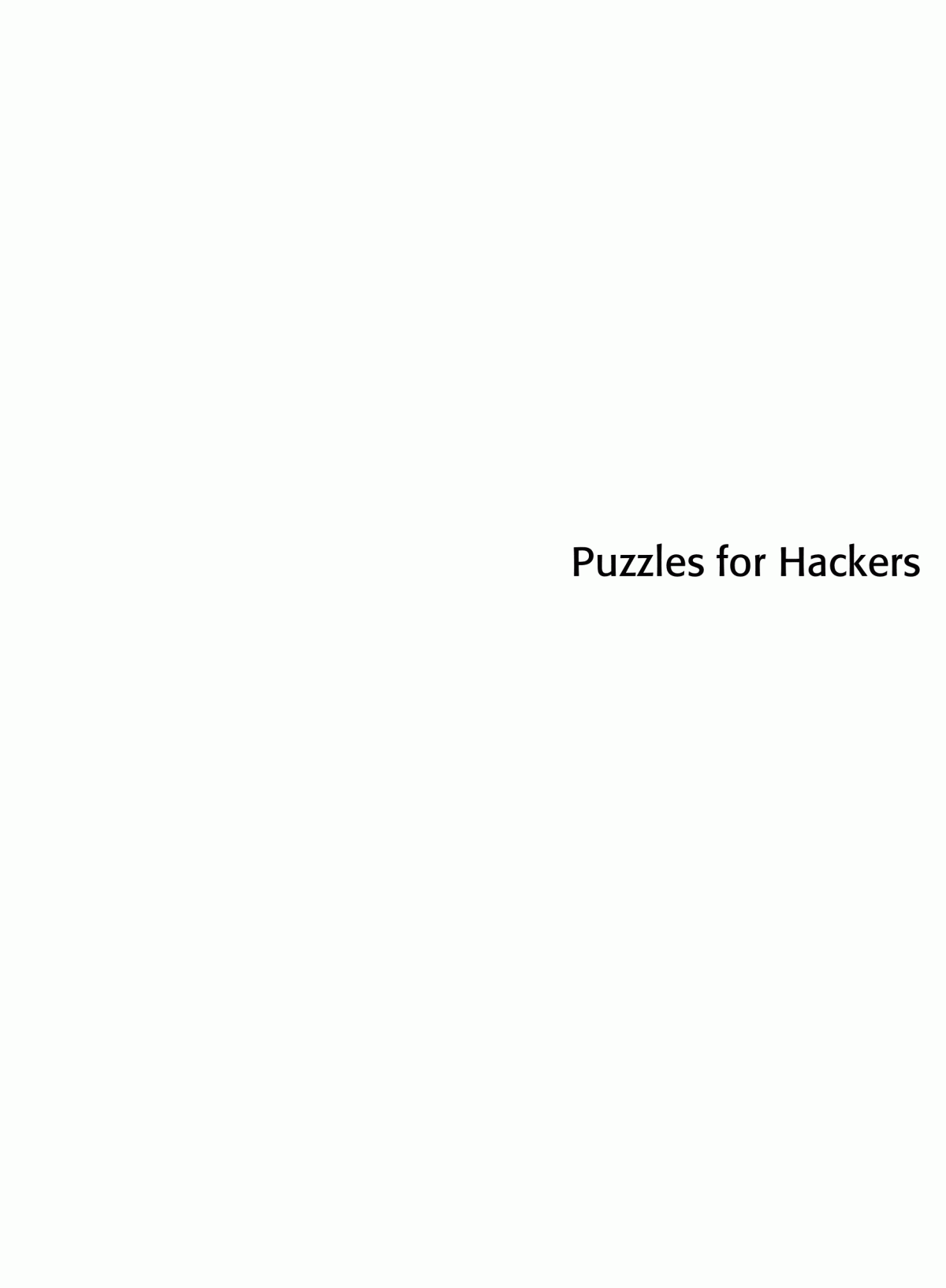 Puzzles For Hackers Ivan Sklyarov