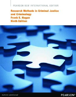 Research Methods In Criminal Justice And Criminology Pearson New International Edition 9th Edition Frank Hagan