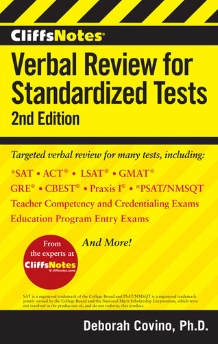 Cliffsnotes Verbal Review For Standardized Tests Deborah Covino