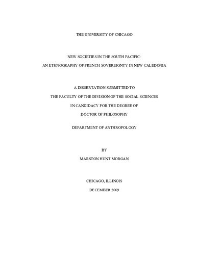 New Societies In The South Pacific An Ethnography Of French Sovereignty In New Caledonia Marston Hunt Morgan