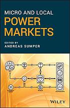 Micro And Local Power Markets First Edition Sumper Andreas