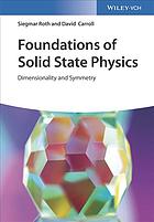 Foundations Of Solid State Physics Dimensionality And Symmetry Carroll
