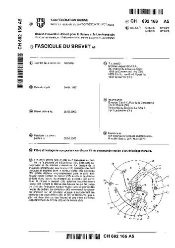 Jaquet Droz Horology Automaton Patents Montres Jaquet Droz Sa