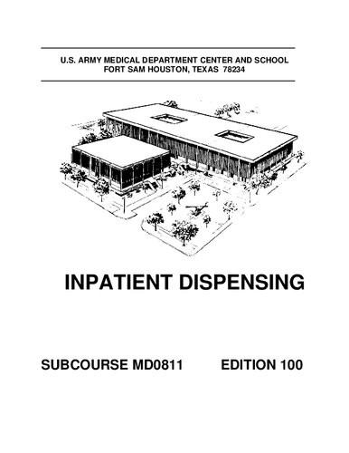 Inpatient Dispensing Md0811 100th Edition