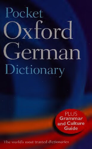 Pocket Oxford German Dictionary 4th Edition M Clark O Thyen Ed
