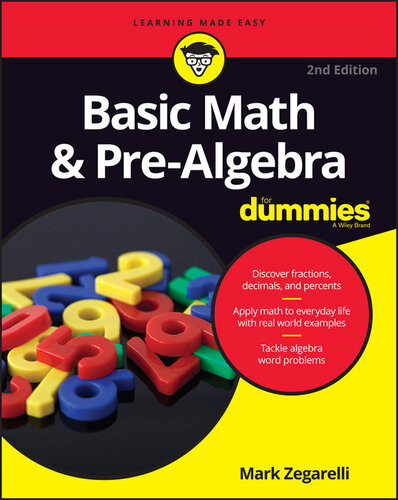 Basic Math And Prealgebra For Dummies 2nd Edition Mark Zegarelli