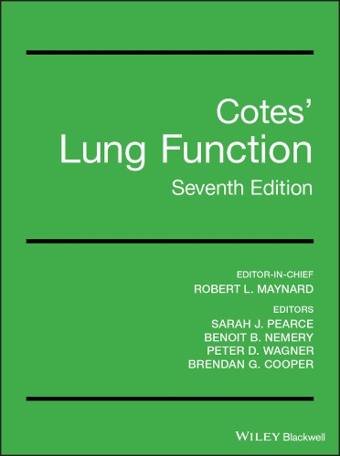 Cotes Lung Function 7th Edition John E Cotes Robert L Maynard