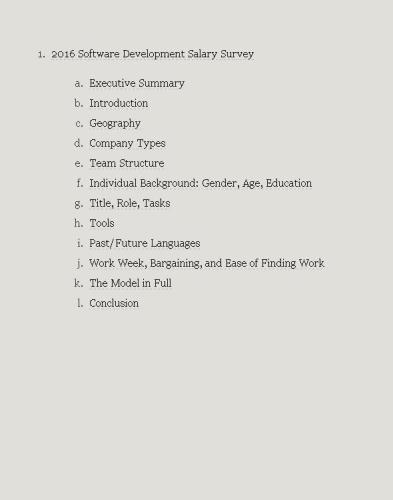 2016 Software Development Salary Survey 1st Edition John King
