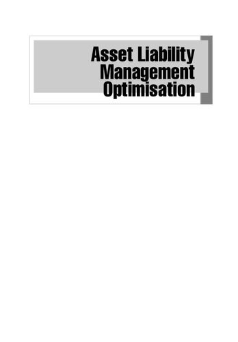 Asset Liability Management Optimisation A Practitioners Guide To Balance Sheet Management And Remodelling Beata Lubinska