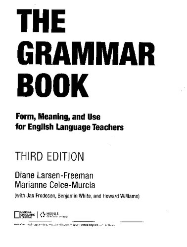 The Grammar Book Form Meaning And Use For English Language Teachers Properly Bookmarked 3rd Edition Diane Larsenfreeman