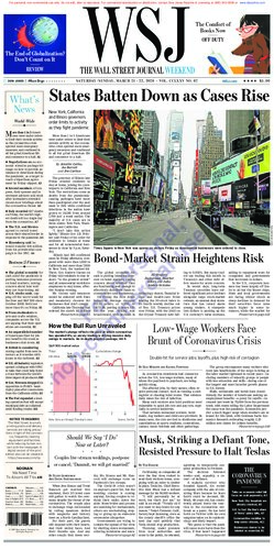 Wall Street Journal Saturday March 21 2020 Us News Corp