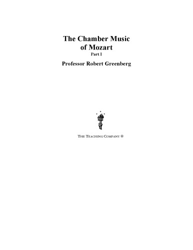 The Chamber Music Of Mozart Greenberg Robert Mozart Wolfgang Amadeus