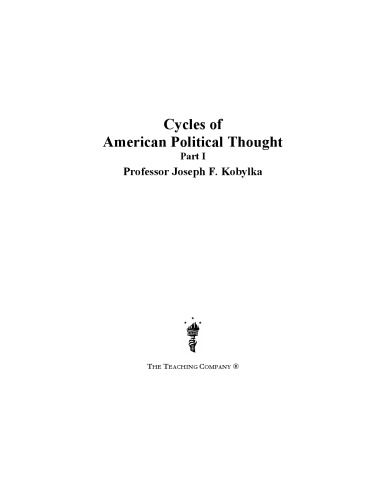 Cycles Of American Political Thought Kobylka Joseph Fiske