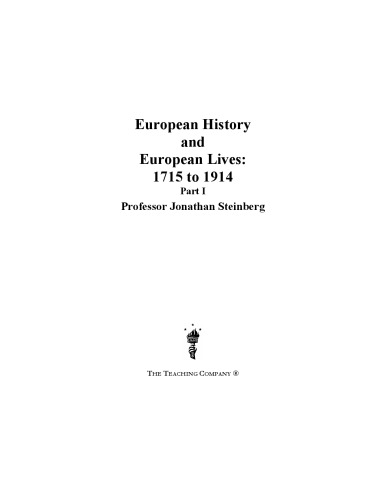 European History And European Lives 17151914 Library Ed Steinberg