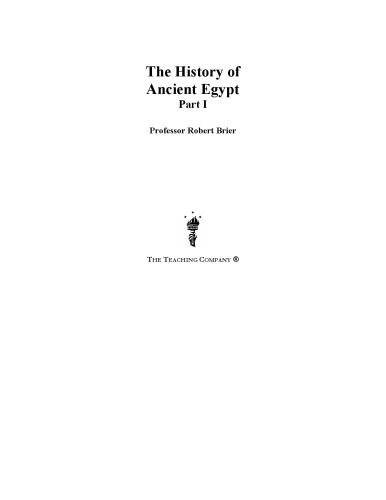 The History Of Ancient Egypt Part 3 Of 4 Library Ed Brier Bob