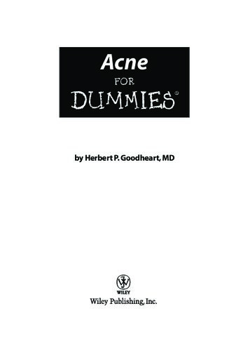 Acne For Dummies Herbert P Goodheart