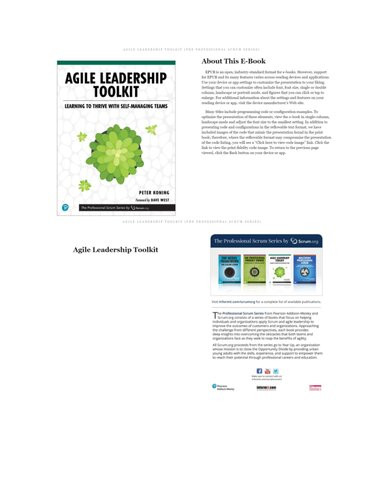 Agile Leadership Toolkit Learning To Thrive With Selfmanaging Teams 1st Edition Peter Koning