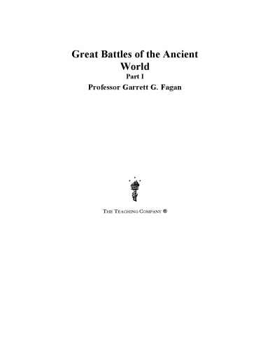 Great Battles Of The Ancient World Fagan Garrett G