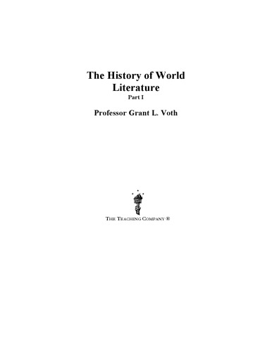 The History Of World Literature Pdf Workbook Version Voth Grant L