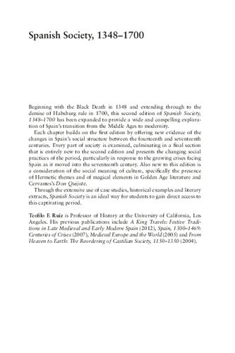 Spanish Society 13481700 2nd Edition Teofilo F Ruiz