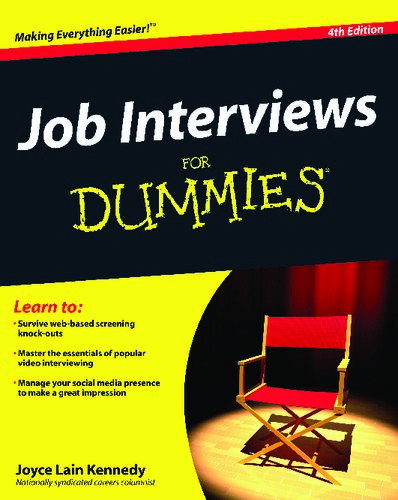 Job Interviews For Dummies 4th Edition Joyce Lain Kennedy