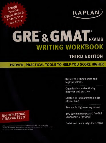 Kaplan Gre Gmat Exams Writing Workbook 3rd Edition Kaplan