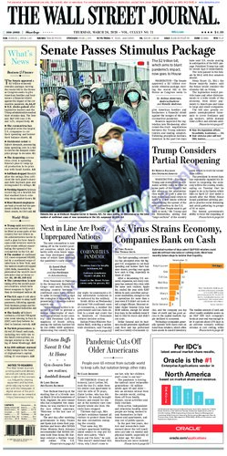 Wall Street Journal Thursday March 26 2020 Us News Corp