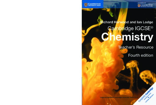 Cambridge Igcser Chemistry Teachers Resource Cdrom Richard Harwood Ian Lodge