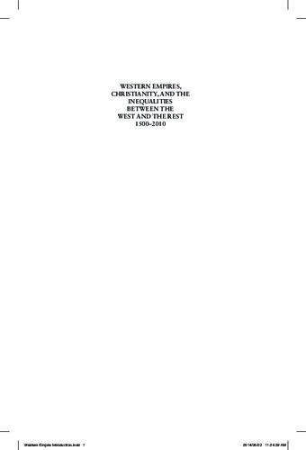 Western Empires Christianity And The Inequalities Between The West And The Rest 15002010 Sampie Terreblanche