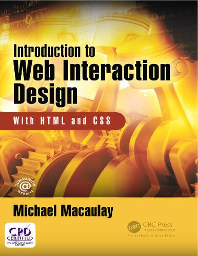 Introduction To Web Interaction Design With Html And Css Michael Macaulay