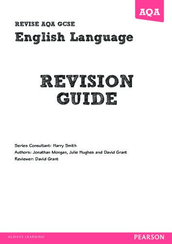 Revise Aqa Gcse English Language Revision Guide Jonathan Morgan