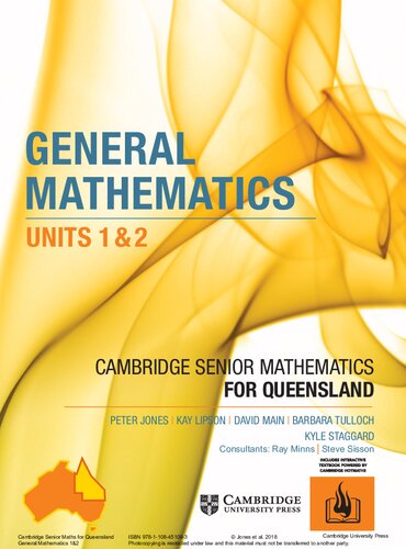 General Mathematics Units 12 For Queensland 1st Edition Peter Jones