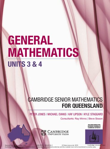 General Mathematics Units 34 For Queensland 1st Edition Peter Jones
