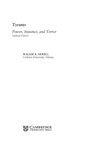 Tyrants Power Injustice And Terror Waller R Newell