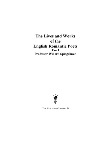The Lives And Works Of The English Romantic Poets Spiegelman