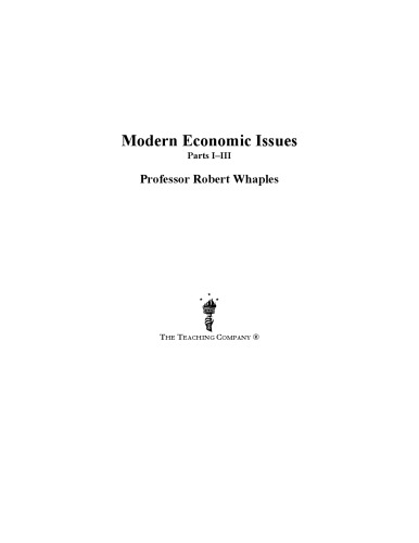 Modern Economic Issues Library Ed Whaples Robert