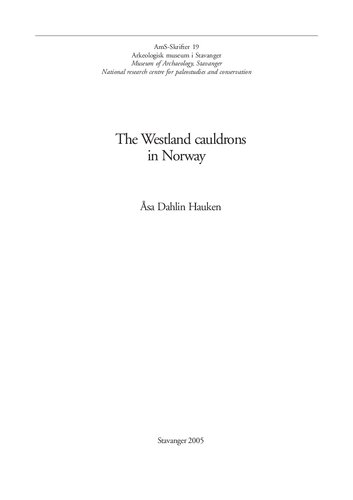 The Westland Cauldrons In Norway Sa Dahlin Hauken