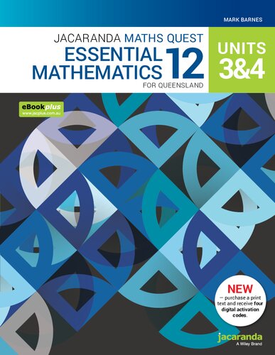 Jacaranda Maths Quest 12 Essential Mathematics Units 3 4 For Queensland 1st Edition Mark Barnes