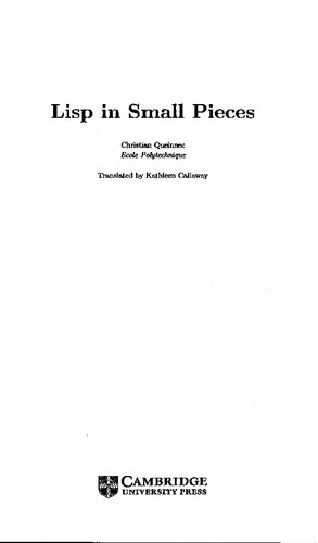 Lisp In Small Pieces Christian Queinnec