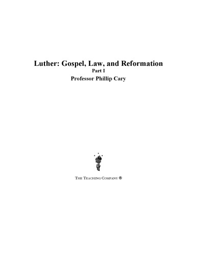 Luther Gospel Law And Reformation Pdf Workbook Version Cary