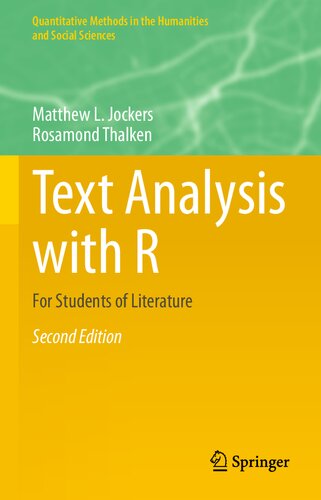 Text Analysis With R For Students Of Literature 2nd Edition Matthew L Jockers