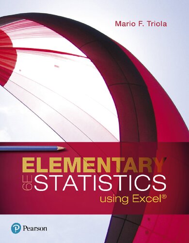 Elementary Statistics Using Excel 6th Edition Mario F Triola