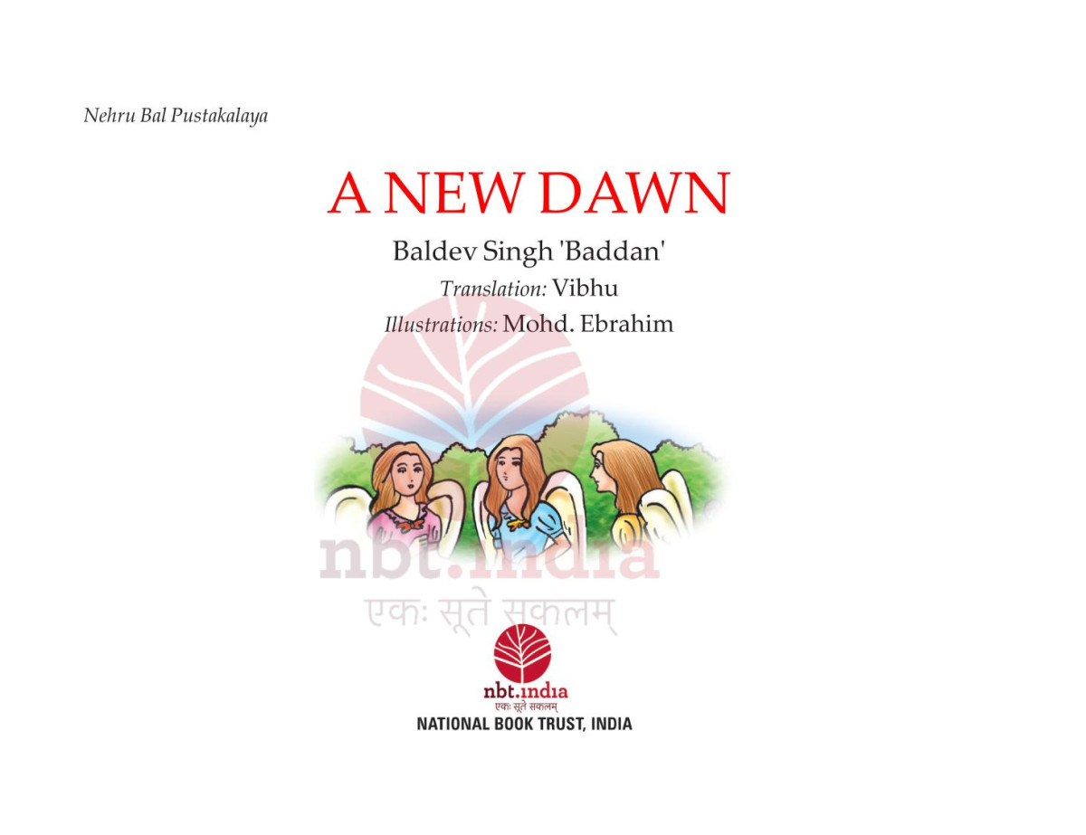 A New Dawn First Edition Baldev Singh Baddan